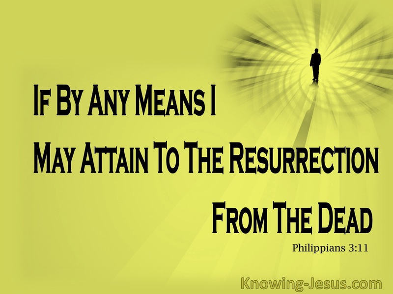 Philippians 3:11 Attain To The Resurrection Of The Dead (yellow)